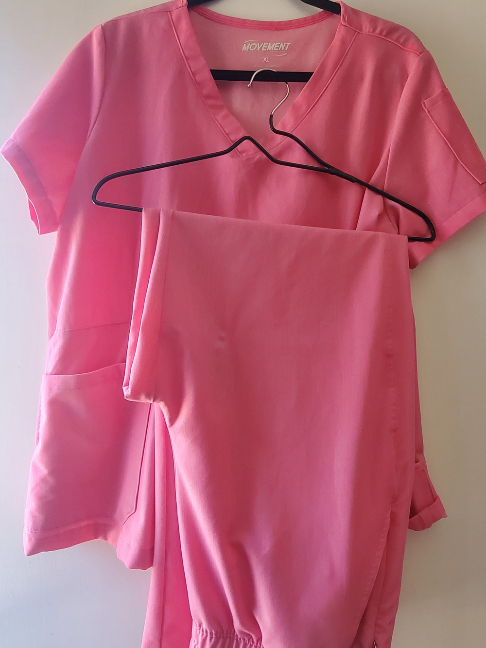 Movement Pink Scrub Set - Vibrant Pink Top & Pants SIZE XL